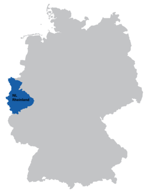 Eine Karte der Niederlassung Rheinland