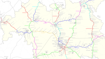 Karte Zuständigkeiten der Autobahnmeistereien