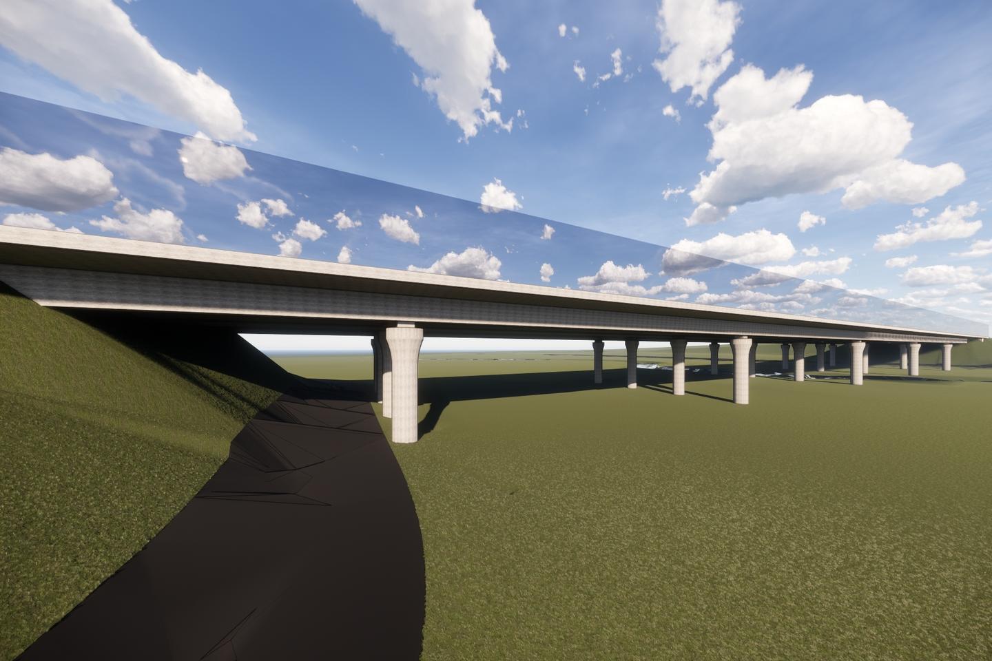 Visualisierung Neubau Rezatbrücke