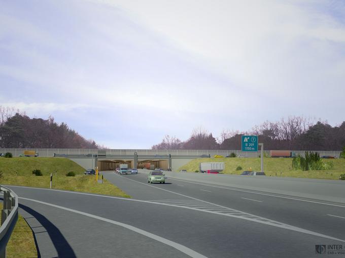 Das Bild zeigt eine computeranimierte Darstellung des künftigen Lärmschutztunnels bei Lüneburg als Teil des geplanten Neubaus der A39 zwischen Lüneburg und Wolfsburg.