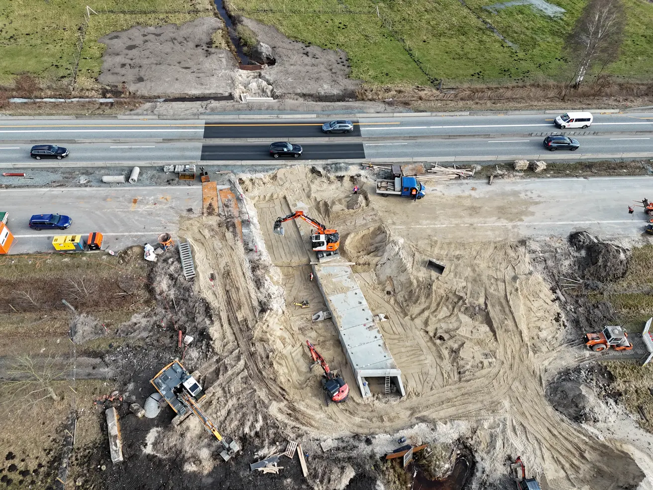 Die Baustelle aus der Vogelperspektive. © Die Autobahn GmbH des Bundes