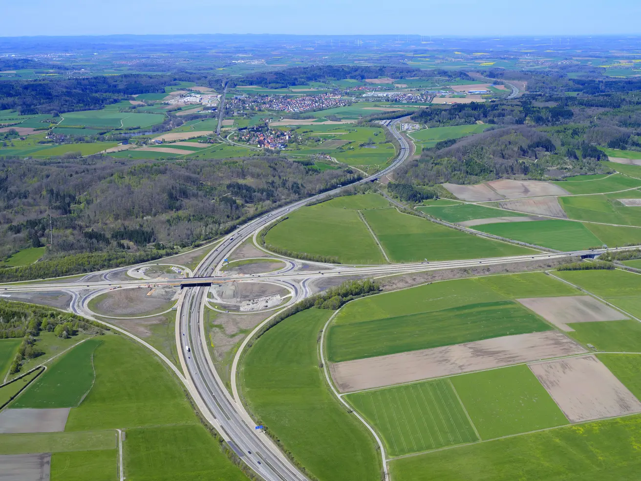 Aufnahme des Teilstückes der A6 von der Landesgrenze Baden-Württemberg/Bayern bis zum Autobahnkreuz Feuchtwangen/Crailsheim (A6/A7) (Foto: Oliver Acker)