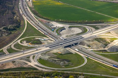 Luftbild A6/A7 AK Feuchtwangen-Crailsheim (Foto: FrankenAir)