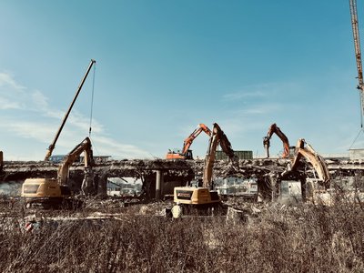 Abbruch Rampe 3 der Hochbrücke Bayreuth | Foto: Autobahn GmbH