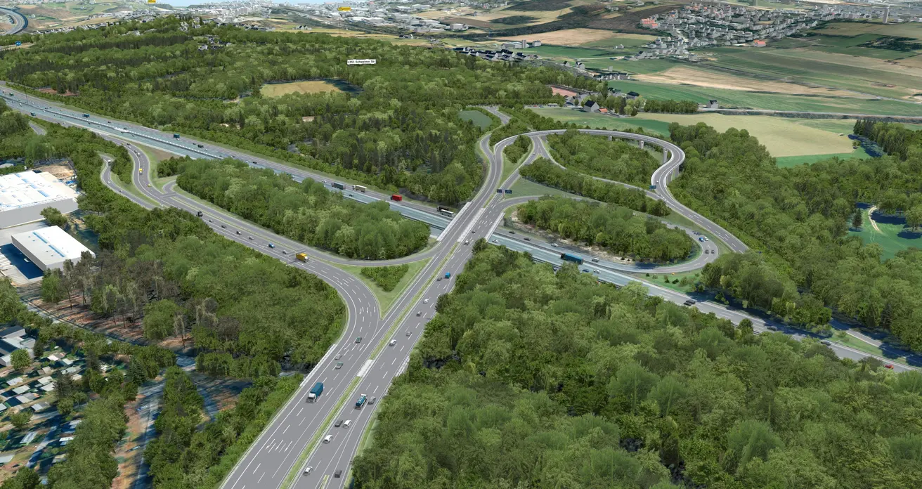 Visualisierung Kreuz Wuppertal-Nord