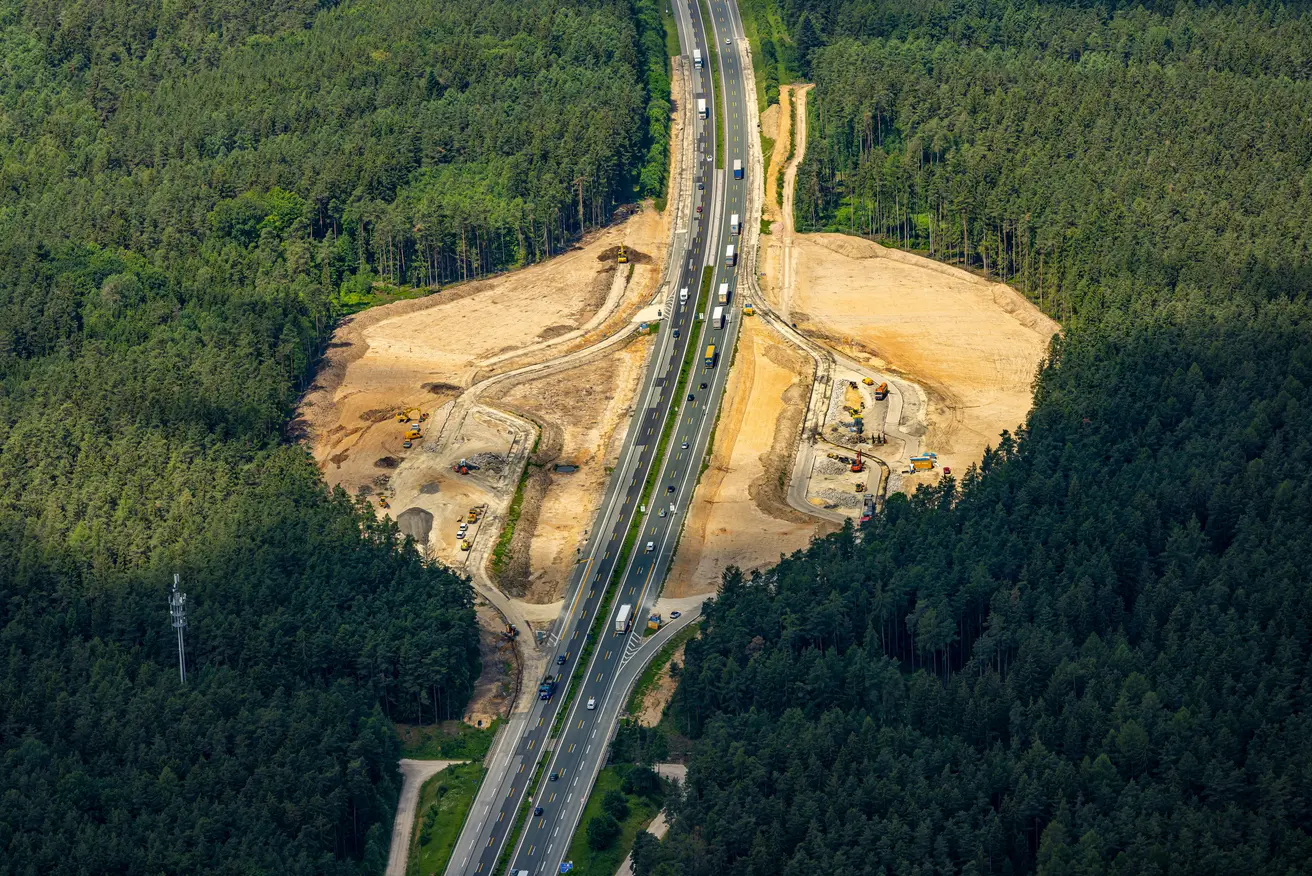 Luftaufnahme der PWC-Anlage Laubenschlag (Foto: FrankenAir)