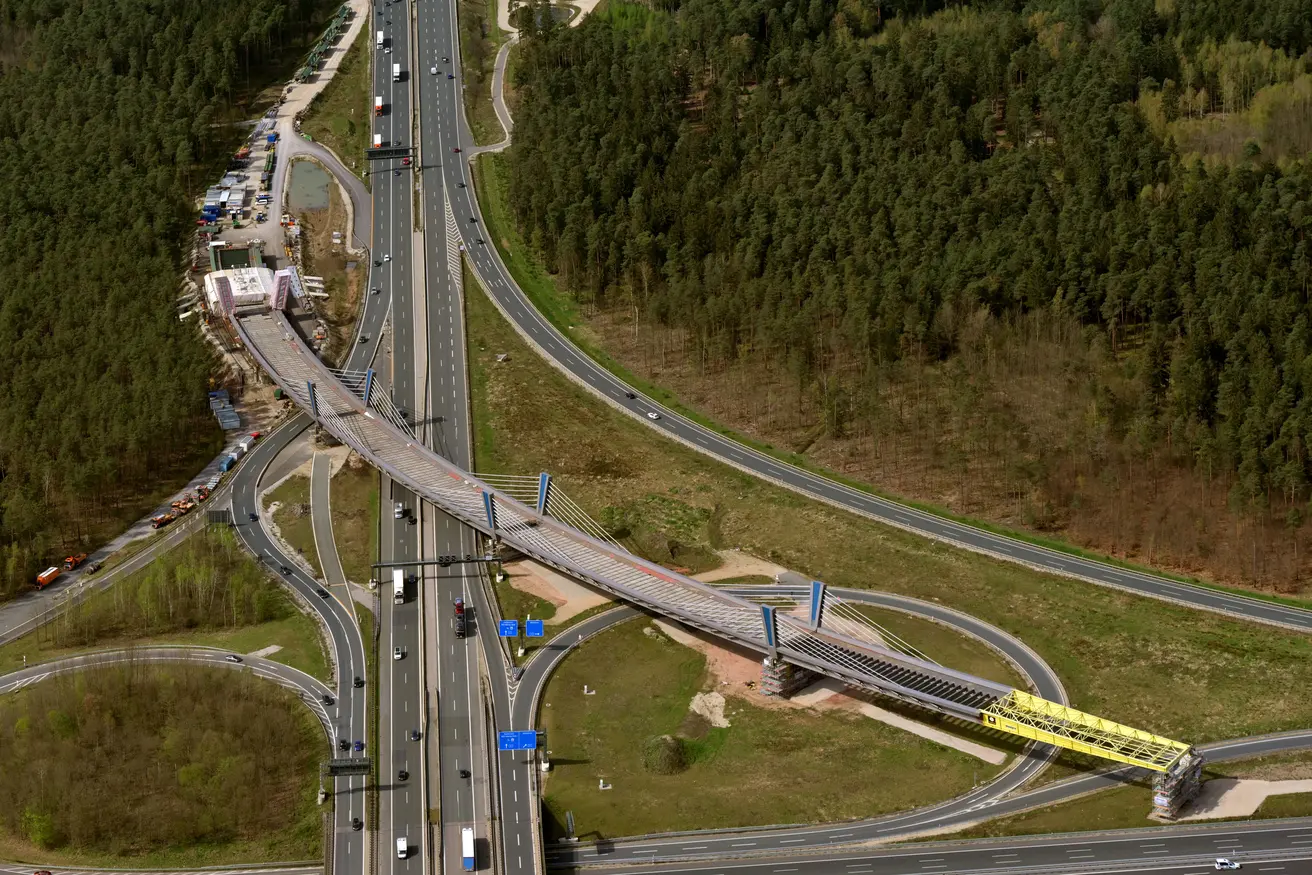 Luftaufnahme Autobahnkreuz Nürnberg-Ost