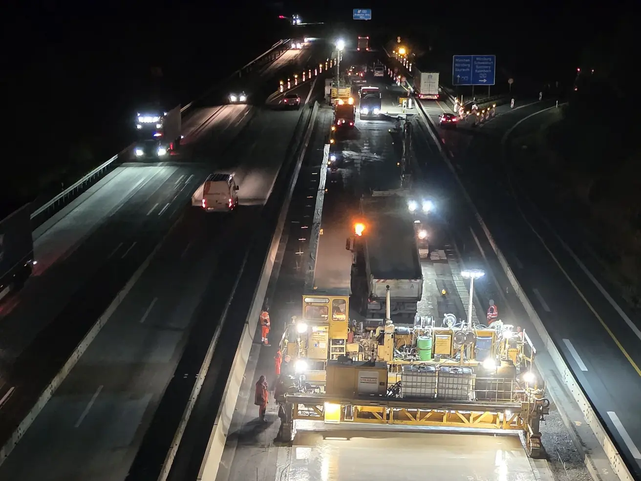 Fahrbahnerneuerung am Autobahndreieck Bayreuth/Kulmbach | Foto: Autobahn GmbH