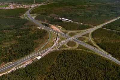 Luftaufnahme Autobahnkreuz Nürnberg-Ost