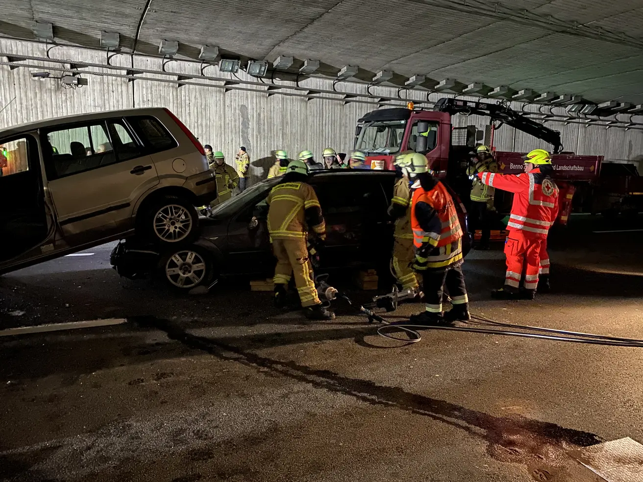Brandschutzübung Einhausung Bayreuth | Foto: Autobahn GmbH