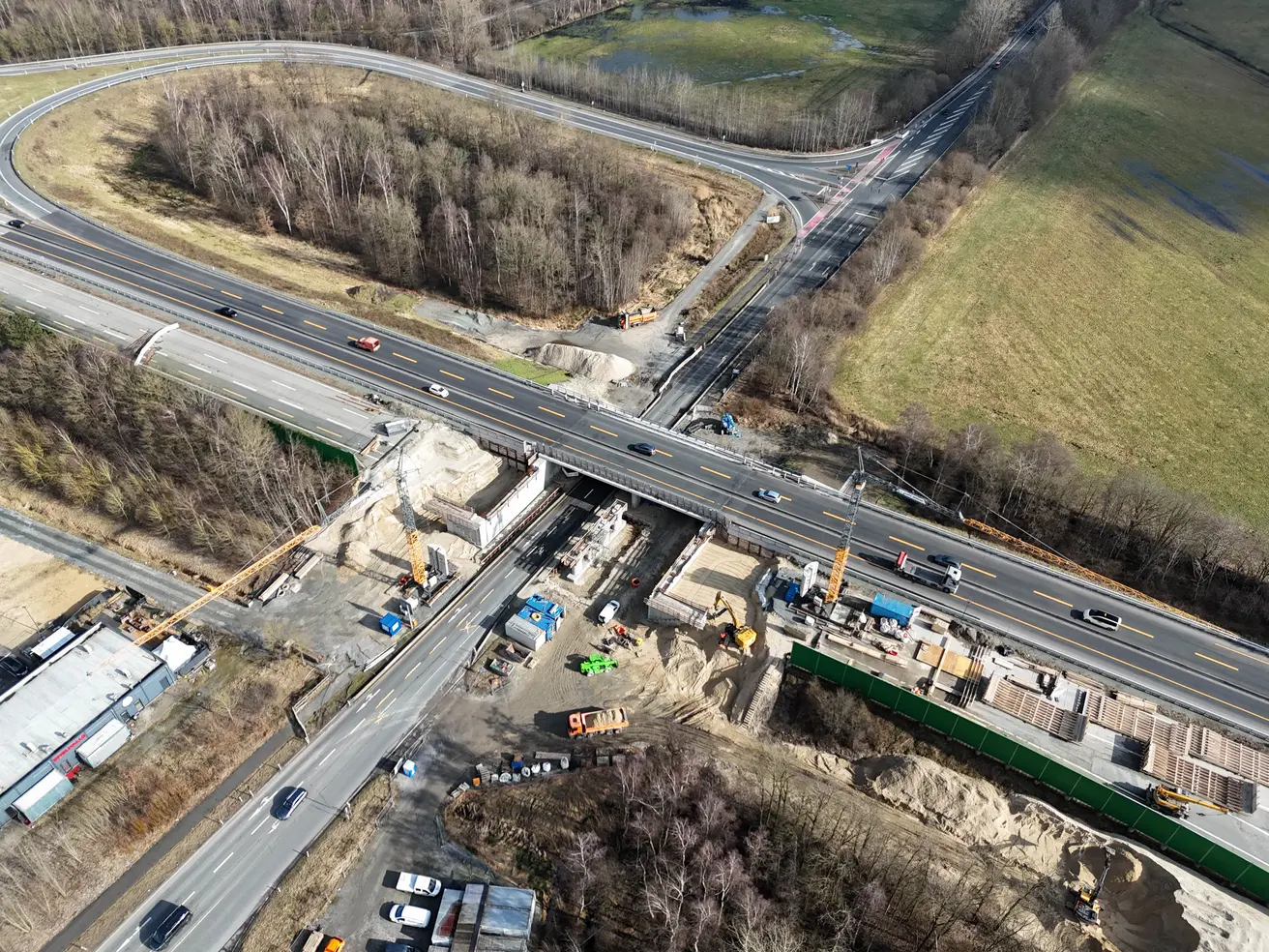 Die Baustelle aus der Luft. © Die Autobahn GmbH des Bundes Die Baustelle aus der Luft. © Die Autobahn GmbH des Bundes
