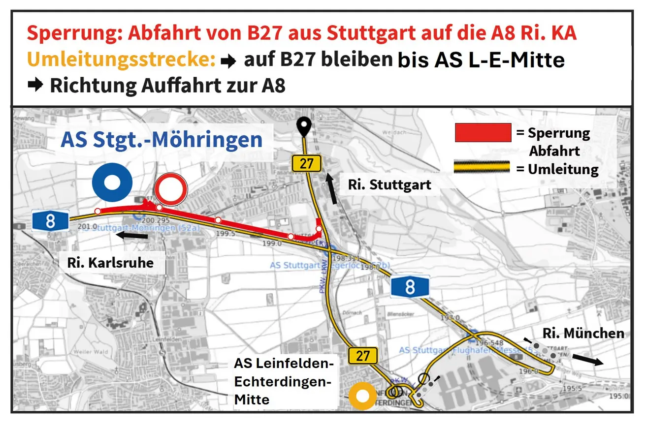 Raststtte A8 Richtung Stuttgart