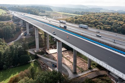 Luftaufnahme der Talbrücke Thulba (Foto: Jan R. Schäfer)