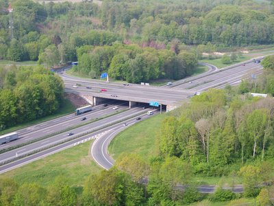 Autobahnkreuz Westhofen von oben