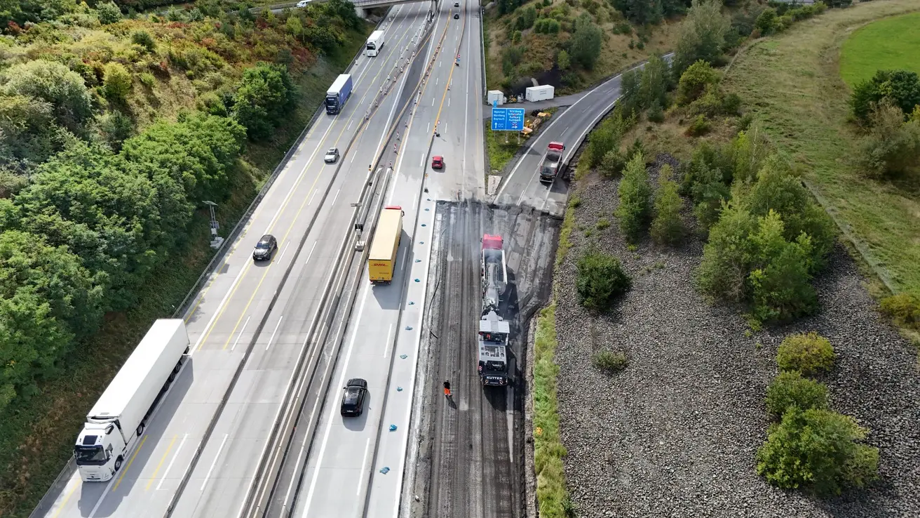 Fahrbahnerneuerung am Autobahndreieck Bayreuth/Kulmbach | Foto: Autobahn GmbH