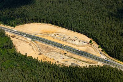 Luftaufnahme der PWC-Anlage Laubenschlag (Foto: FrankenAir)