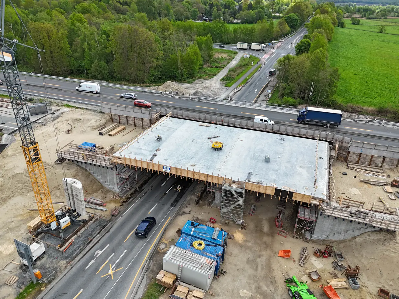 Die Baustelle aus der Vogelperspektive. © Die Autobahn GmbH des Bundes