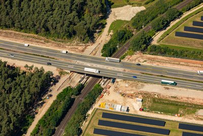 Luftaufnahme Bahnbbrücke 745b bei Ansbach (Foto: FrankenAir)