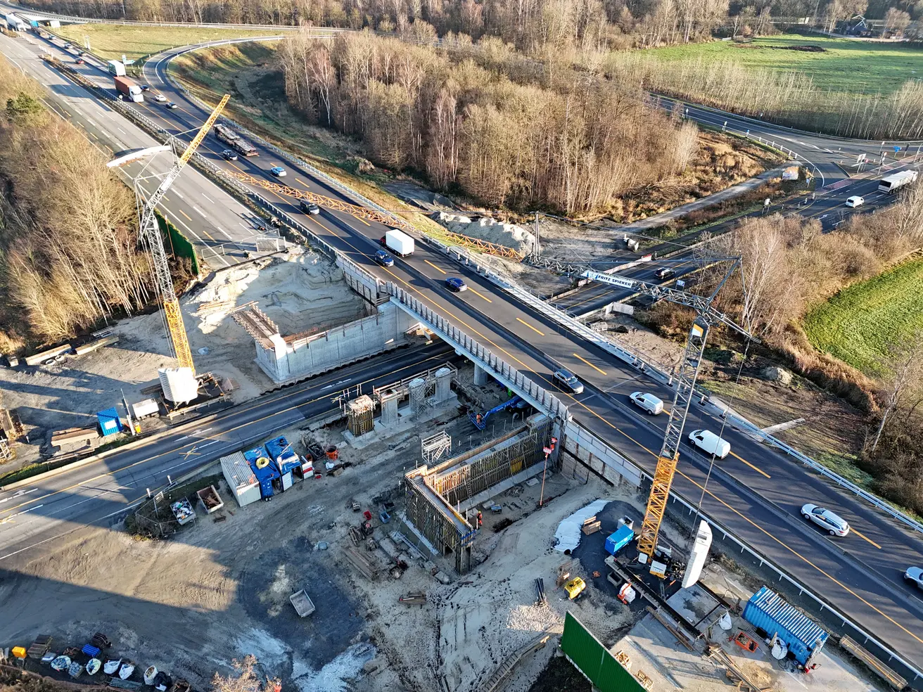 Die Baustelle aus der Vogelperspektive. © Die Autobahn GmbH des Bundes