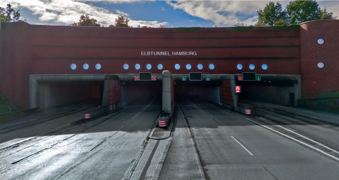Elbtunnel Nordportal A7 Hamburg