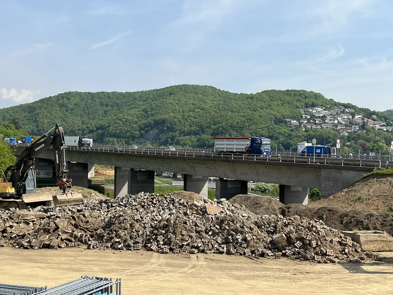 Blick auf die Baustelle