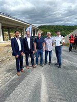 Pressetermin zur Fertigstellung der Talbrücke Stettbach | Foto: Autobahn GmbH