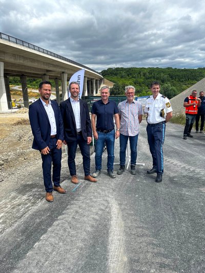 Pressetermin zur Fertigstellung der Talbrücke Stettbach | Foto: Autobahn GmbH