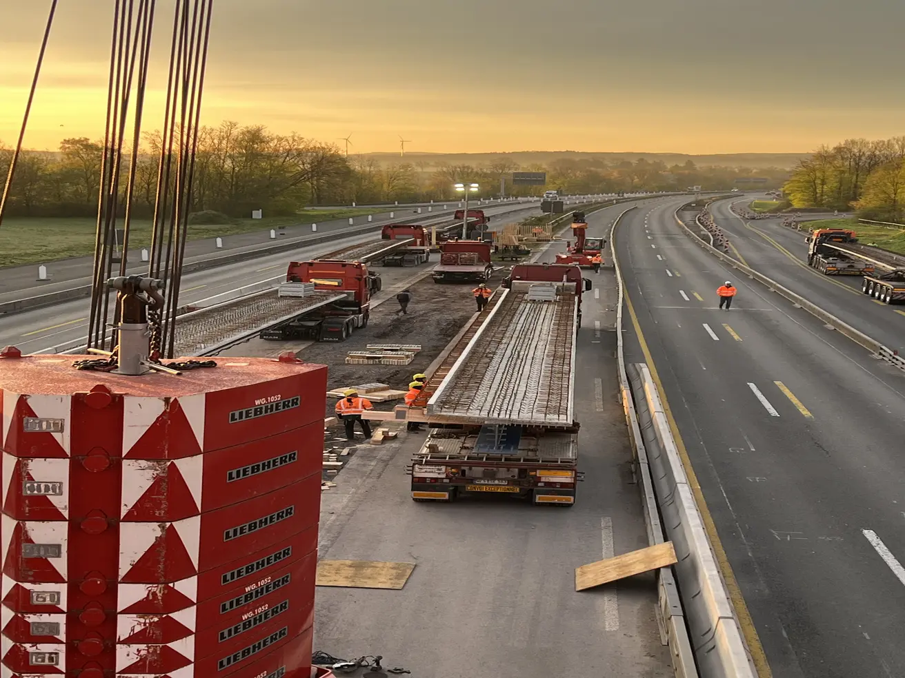 Am frühen Morgen starteten die Arbeiten.