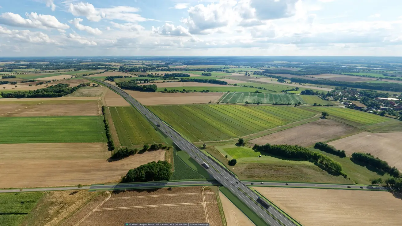 Luftbildaufnahme Lehmke in südlicher Richtung