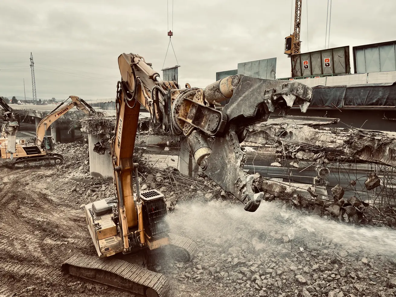 Abbruch Hauptbrücke der Hochbrücke Bayreuth | Foto: Autobahn GmbH