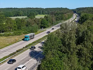 A27 im Bereich der Anschlussstelle Walsrode Süd in Blickrichtung Verden. © Die Autobahn GmbH des Bundes