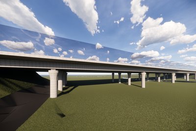 Visualisierung der Rezatbrücke
