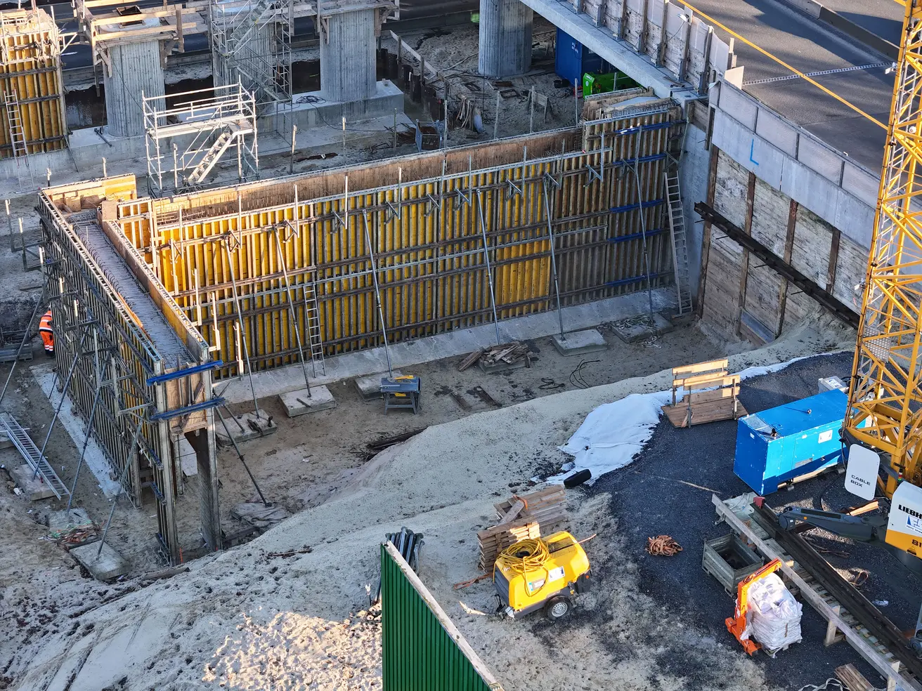 Blick hinter das südliche Widerlager. © Die Autobahn GmbH des Bundes