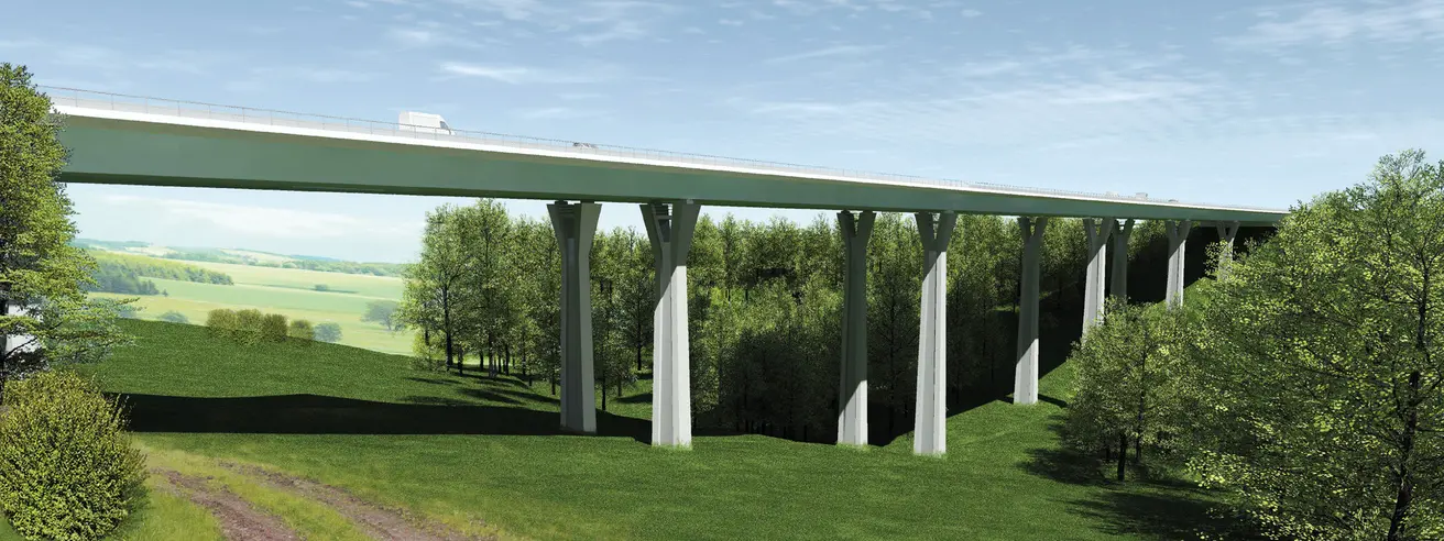 Visualisierung Neubau Talbrücke Thulba 
