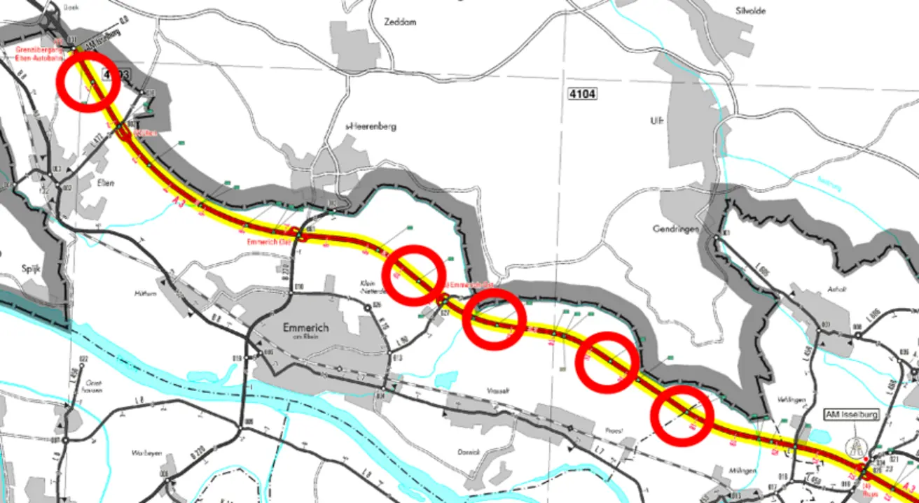 A3 Brücken Emmerich Lageplan