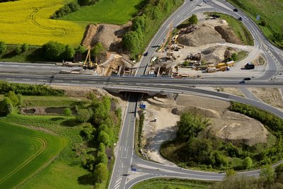 Luftaufnahmen der A70 bei Schesslitz (Hajo Dietz - Nürnberg Luftbild)
