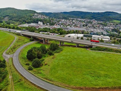Talbrücke Heubach von oben