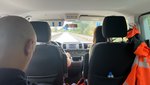 Mit einem Kleinbus fuhren die Verkehrsexperten der Autobahn Westfalen die Strecken ab, die im Zuständigkeitsbereich der Autobahnmeisterei Ehringshausen liegen. 