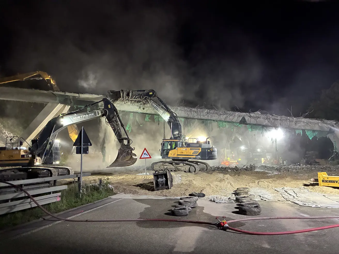Abbruch A45-Brücke Kiefernweg