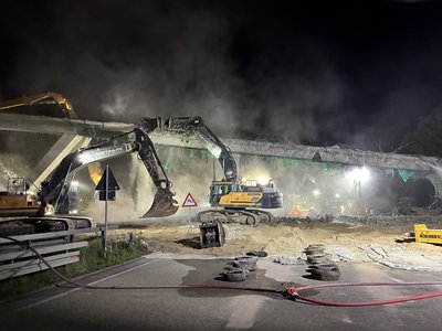 Abbruch A45-Brücke Kiefernweg