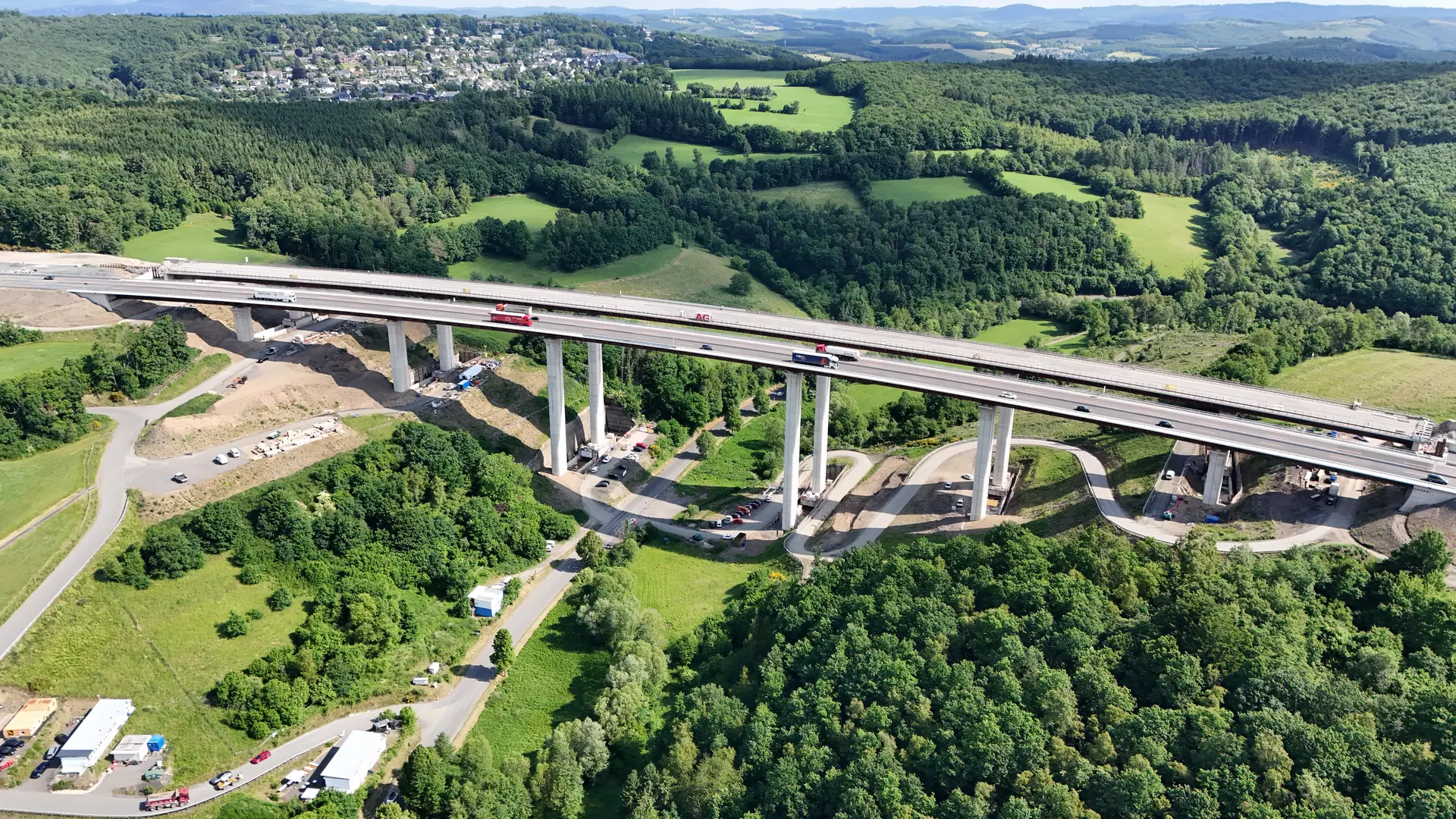 Blick auf die A45 Talbrücke Rinsdorf