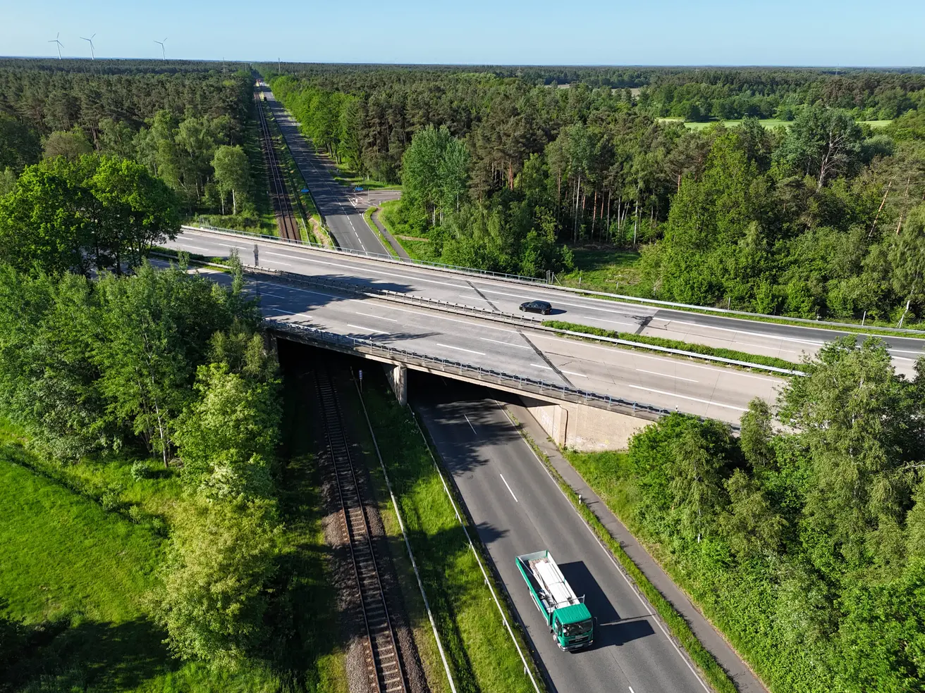 A27 an der Anschlussstelle Walsrode Süd © Die Autobahn GmbH des Bundes